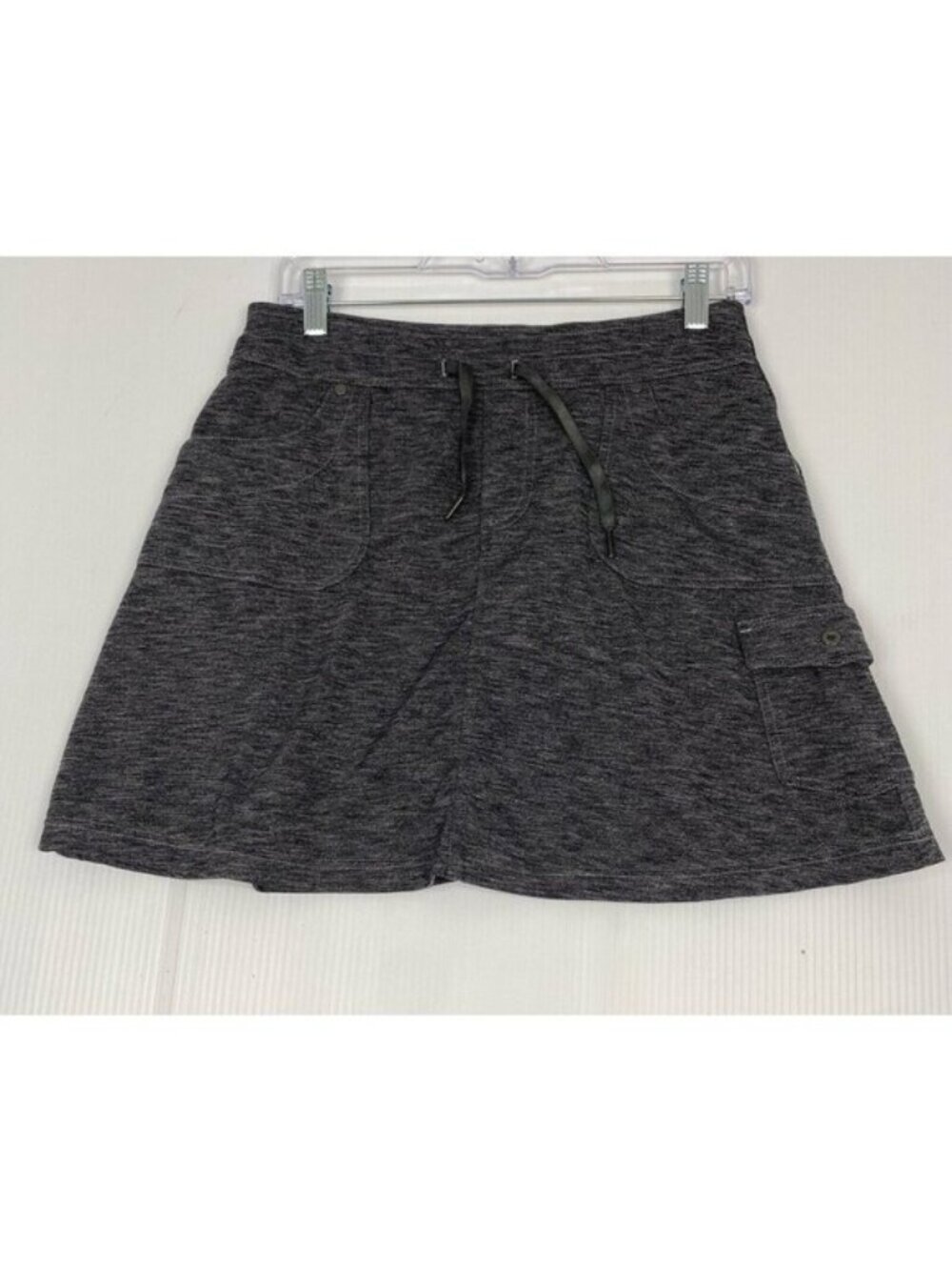 Kuhl Skort Women size S Gray Drawstring Pickleball Tennis Cargo Lined Pockets